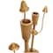 Gold Metal Abstract Mushroom Inspired Candle Holder Set